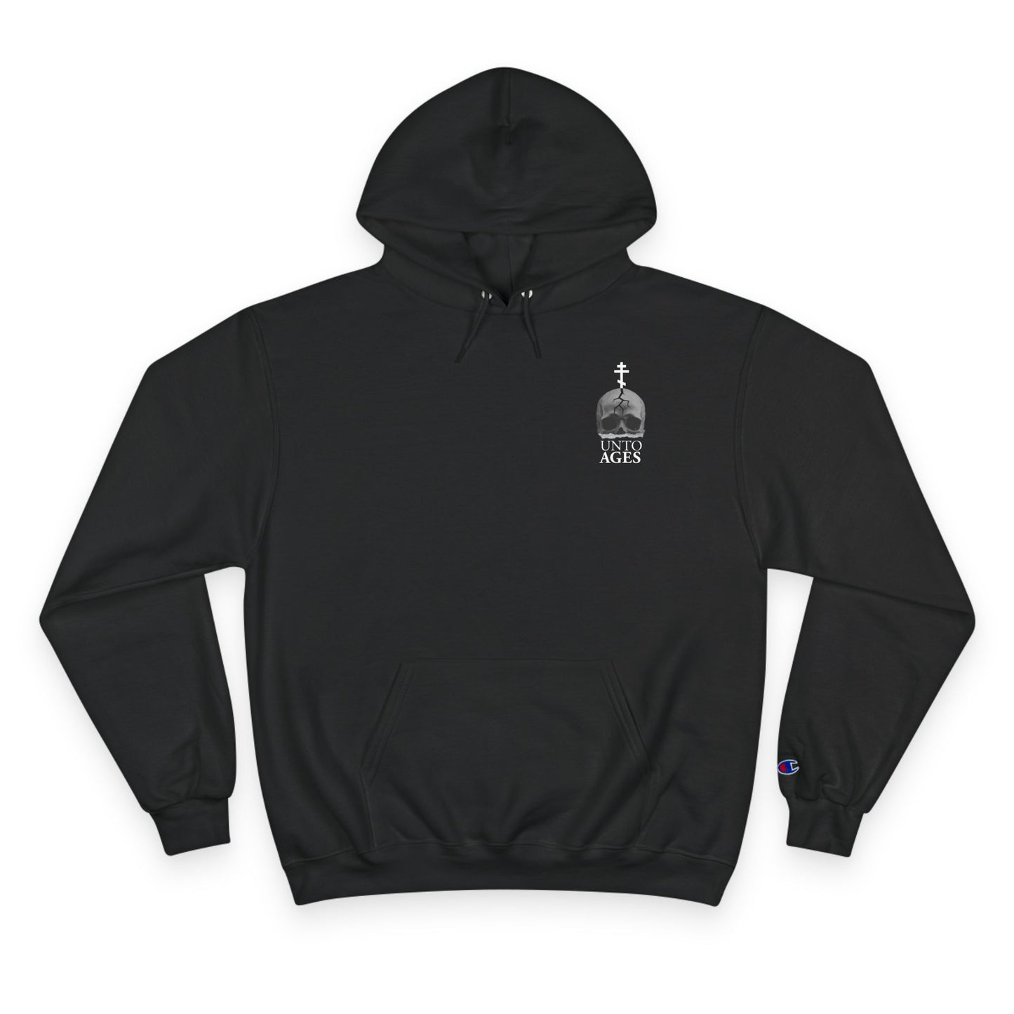 Christ Cross/UNTO AGES Logo Hoodie (Black)