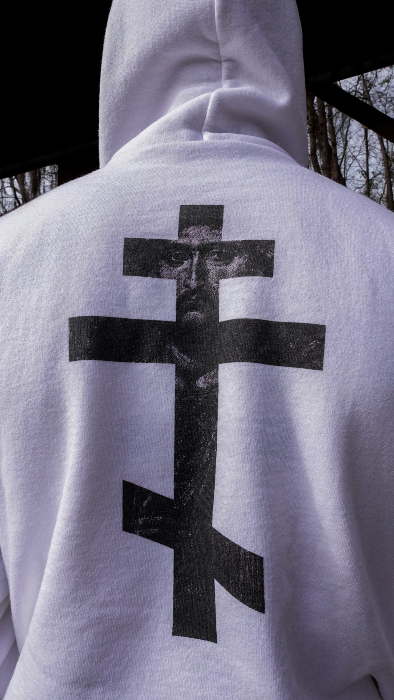 Christ Cross/UNTO AGES Logo Hoodie (White)
