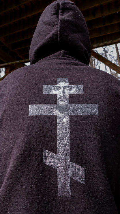 Christ Cross/UNTO AGES Logo Hoodie (Black)