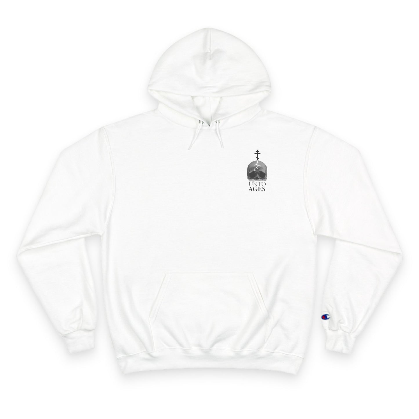 Christ Cross/UNTO AGES Logo Hoodie (White)