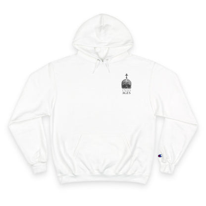 Christ Cross/UNTO AGES Logo Hoodie (White)