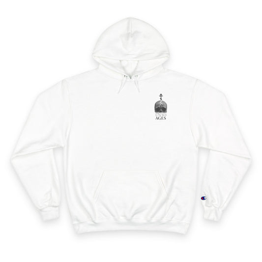 Christ Cross/UNTO AGES Logo Hoodie (White)